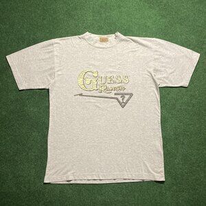Vtg 1993 Guess by Georges Marciano Guess Ranch Iron Heather Gray T-shirt Medium